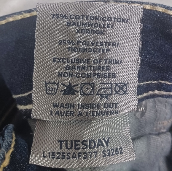 Silver Jeans Tuesday Women's Bootcut Jeans W27 L31Size 6 Dark Wash Embroidered - Picture 9 of 16